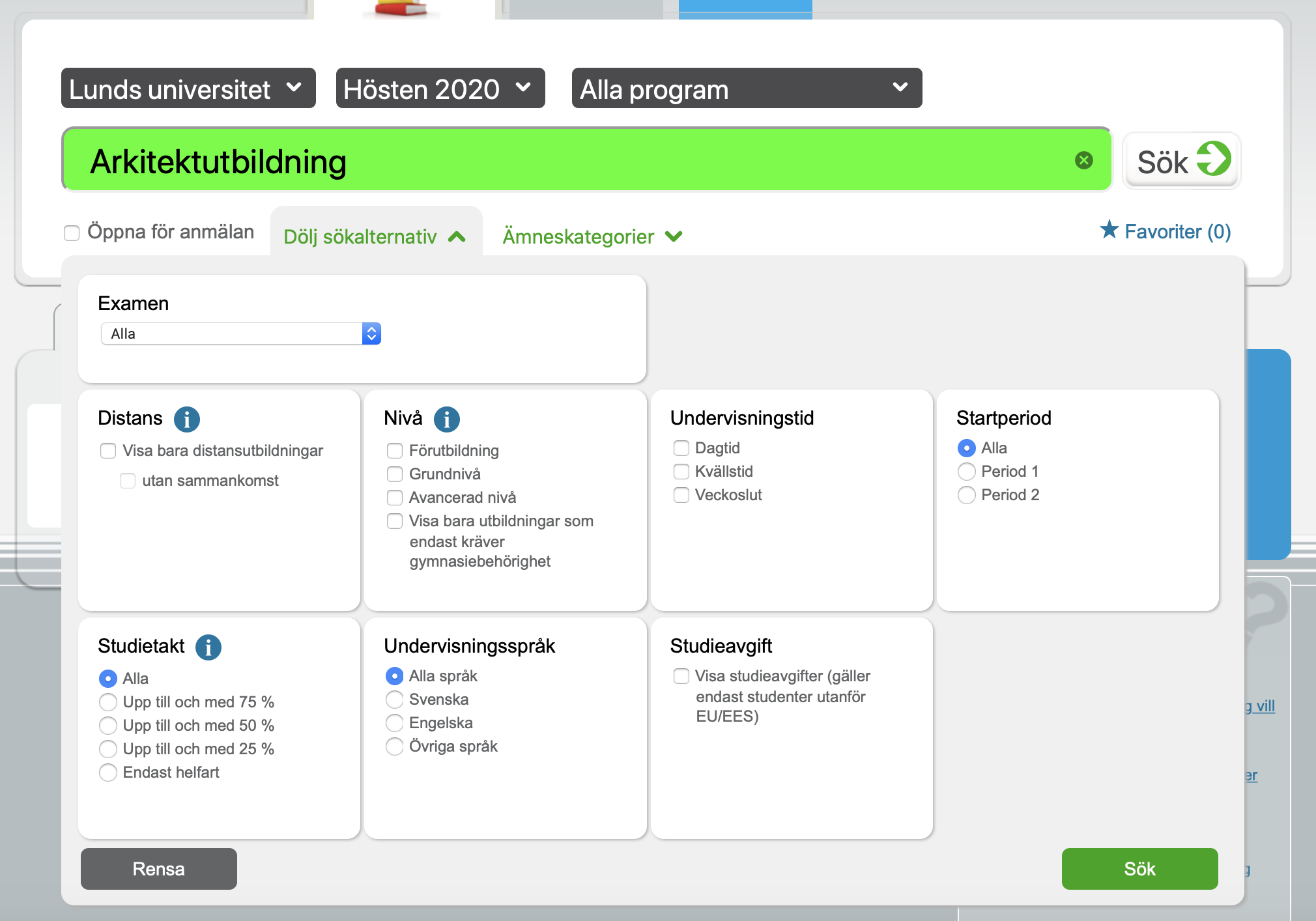 Antagning.se Lundastudent
