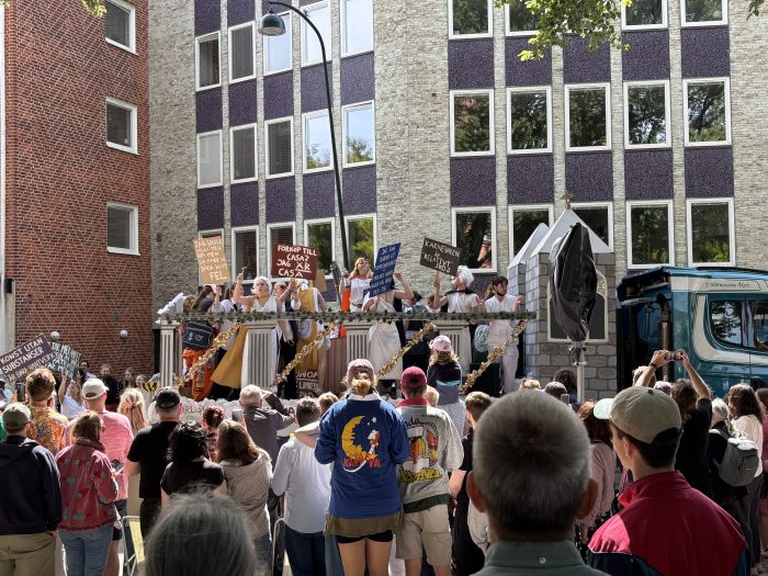 En av ekipagen i Lundakarnevalens tåg.
